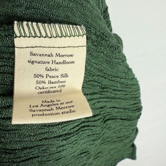 Savannah Morrow Sky Wrap Long Sleeve Silk Bamboo Maxi Dress Emerald Green XS - Picture 8 of 8